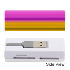 Stripes Colorful Background Colorful Pink Red Purple Green Yellow Striped Wallpaper Memory Card Reader (stick)  by Simbadda