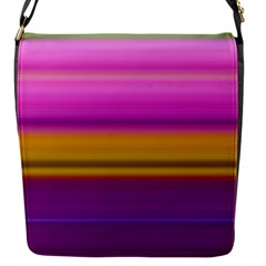 Stripes Colorful Background Colorful Pink Red Purple Green Yellow Striped Wallpaper Flap Messenger Bag (s) by Simbadda