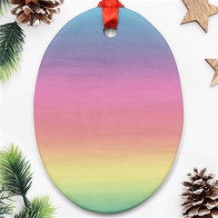 Watercolor Paper Rainbow Colors Ornament (oval) by Simbadda