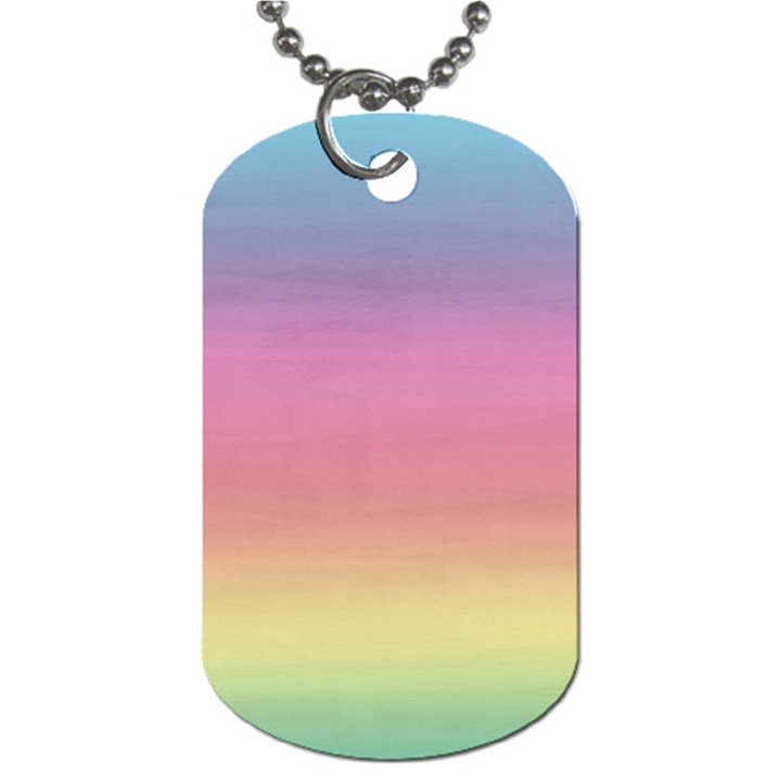 Watercolor Paper Rainbow Colors Dog Tag (One Side)