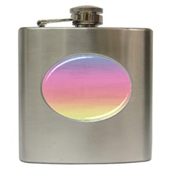 Watercolor Paper Rainbow Colors Hip Flask (6 Oz) by Simbadda