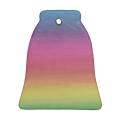 Watercolor Paper Rainbow Colors Ornament (bell)