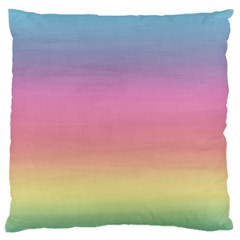 Watercolor Paper Rainbow Colors Large Flano Cushion Case (one Side) by Simbadda