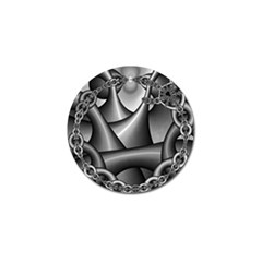 Grey Fractal Background With Chains Golf Ball Marker (4 Pack) by Simbadda