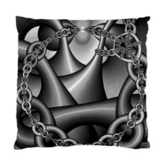 Grey Fractal Background With Chains Standard Cushion Case (one Side) by Simbadda