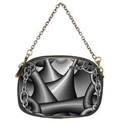 Grey Fractal Background With Chains Chain Purses (two Sides)  by Simbadda