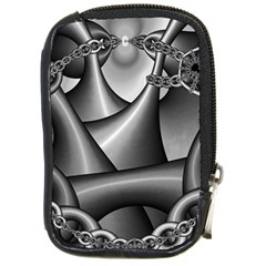 Grey Fractal Background With Chains Compact Camera Cases by Simbadda