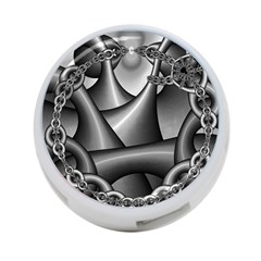 Grey Fractal Background With Chains 4-port Usb Hub (one Side) by Simbadda