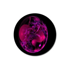 Fractal Using A Script And Coloured In Pink And A Touch Of Blue Magnet 3  (round) by Simbadda