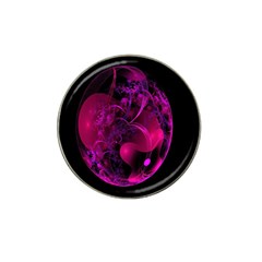 Fractal Using A Script And Coloured In Pink And A Touch Of Blue Hat Clip Ball Marker (4 Pack) by Simbadda