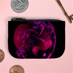 Fractal Using A Script And Coloured In Pink And A Touch Of Blue Mini Coin Purses Front