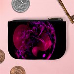 Fractal Using A Script And Coloured In Pink And A Touch Of Blue Mini Coin Purses Back