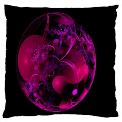 Fractal Using A Script And Coloured In Pink And A Touch Of Blue Standard Flano Cushion Case (two Sides) by Simbadda