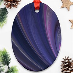 A Pruple Sweeping Fractal Pattern Ornament (oval) by Simbadda