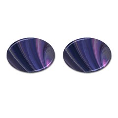 A Pruple Sweeping Fractal Pattern Cufflinks (oval) by Simbadda