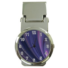 A Pruple Sweeping Fractal Pattern Money Clip Watches by Simbadda