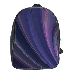 A Pruple Sweeping Fractal Pattern School Bags(large)  by Simbadda