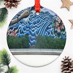 Mural Wall Located Street Georgia Usa Ornament (round) by Simbadda