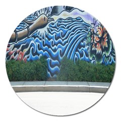 Mural Wall Located Street Georgia Usa Magnet 5  (round) by Simbadda