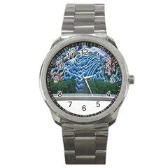 Mural Wall Located Street Georgia Usa Sport Metal Watch by Simbadda