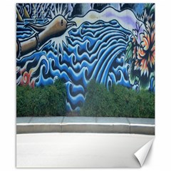 Mural Wall Located Street Georgia Usa Canvas 8  X 10  by Simbadda