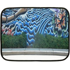 Mural Wall Located Street Georgia Usa Fleece Blanket (mini) by Simbadda