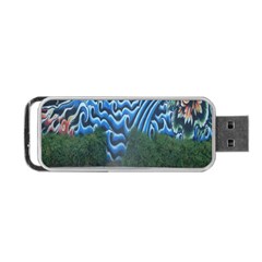 Mural Wall Located Street Georgia Usa Portable Usb Flash (one Side) by Simbadda