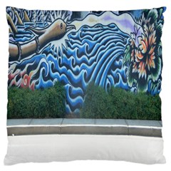 Mural Wall Located Street Georgia Usa Standard Flano Cushion Case (one Side) by Simbadda