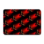 Fractal Background Red And Black Small Doormat  24 x16  Door Mat