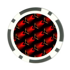 Fractal Background Red And Black Poker Chip Card Guard (10 Pack) by Simbadda