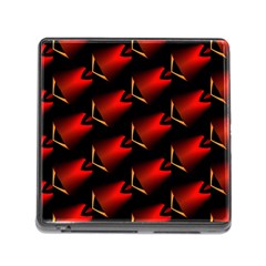 Fractal Background Red And Black Memory Card Reader (square) by Simbadda