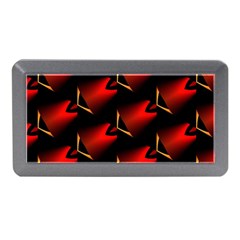 Fractal Background Red And Black Memory Card Reader (mini) by Simbadda