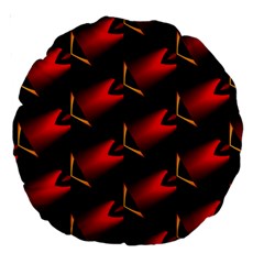 Fractal Background Red And Black Large 18  Premium Round Cushions by Simbadda