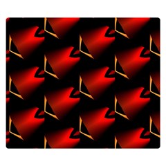 Fractal Background Red And Black Double Sided Flano Blanket (small)  by Simbadda