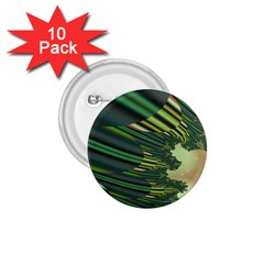 A Feathery Sort Of Green Image Shades Of Green And Cream Fractal 1 75  Buttons (10 Pack) by Simbadda