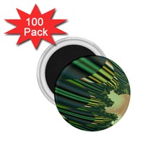 A Feathery Sort Of Green Image Shades Of Green And Cream Fractal 1 75  Magnets (100 Pack)  by Simbadda