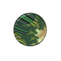 A Feathery Sort Of Green Image Shades Of Green And Cream Fractal Hat Clip Ball Marker (10 Pack) by Simbadda