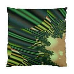 A Feathery Sort Of Green Image Shades Of Green And Cream Fractal Standard Cushion Case (one Side) by Simbadda