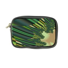 A Feathery Sort Of Green Image Shades Of Green And Cream Fractal Coin Purse by Simbadda