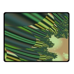 A Feathery Sort Of Green Image Shades Of Green And Cream Fractal Fleece Blanket (small) by Simbadda