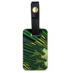 A Feathery Sort Of Green Image Shades Of Green And Cream Fractal Luggage Tags (One Side)  Front