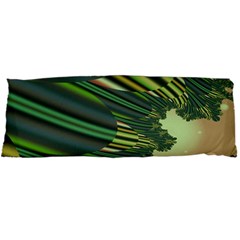 A Feathery Sort Of Green Image Shades Of Green And Cream Fractal Body Pillow Case Dakimakura (two Sides) by Simbadda