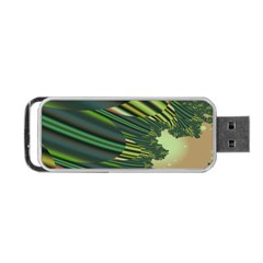 A Feathery Sort Of Green Image Shades Of Green And Cream Fractal Portable Usb Flash (one Side) by Simbadda