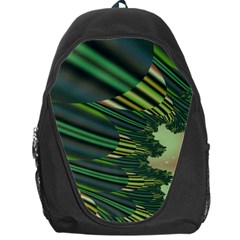 A Feathery Sort Of Green Image Shades Of Green And Cream Fractal Backpack Bag by Simbadda