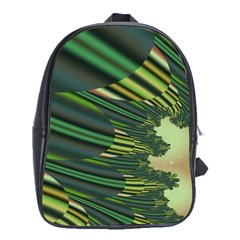 A Feathery Sort Of Green Image Shades Of Green And Cream Fractal School Bags (xl)  by Simbadda