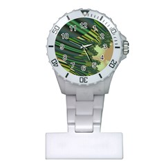 A Feathery Sort Of Green Image Shades Of Green And Cream Fractal Plastic Nurses Watch