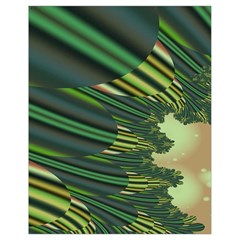 A Feathery Sort Of Green Image Shades Of Green And Cream Fractal Drawstring Bag (small) by Simbadda