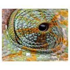 Macro Of The Eye Of A Chameleon Double Sided Flano Blanket (medium)  by Simbadda