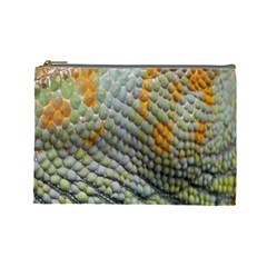 Macro Of Chameleon Skin Texture Background Cosmetic Bag (large)  by Simbadda