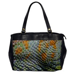 Macro Of Chameleon Skin Texture Background Office Handbags by Simbadda